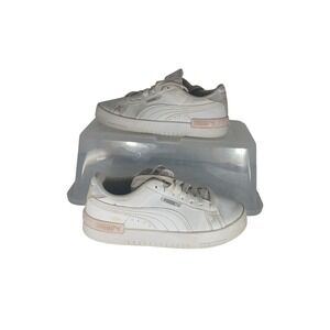 Puma Smash Platform White Pink Youth Size 4 Toddler Sneakers Shoes